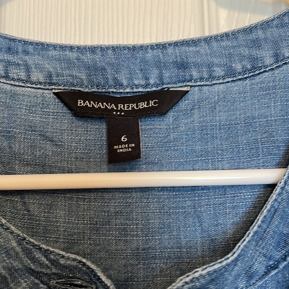 Banana Republic Factory Denim Long-Sleeve Shirt Dress - Picture 6 of 11